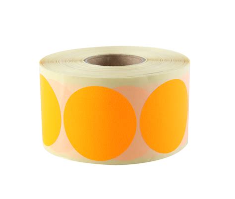 Etiket Mm Rond Fluor Oranje Kurage