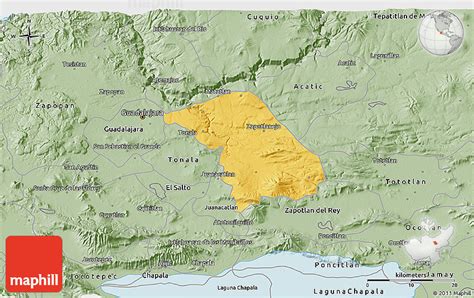 Savanna Style 3D Map of Zapotlanejo