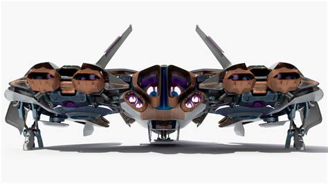 Sci Fi Fighter Jet Black Rigged 3D Model $149 - .max - Free3D