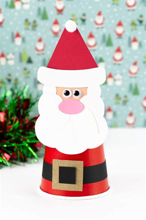 Paper Cup Santa Craft Santa Crafts Christmas Crafts Paper Cup Crafts