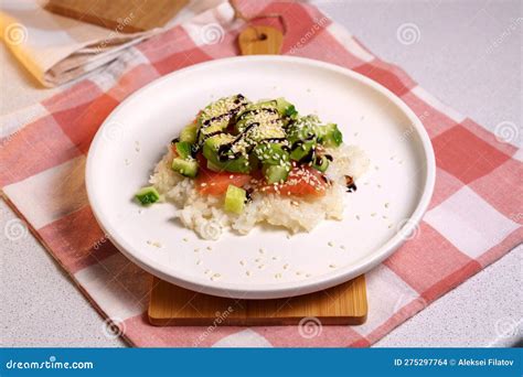 Sushi Waffles Are Crispy Rice Cooked In A Waffle Iron With Salmon