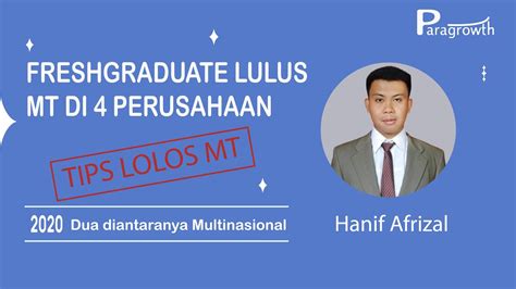 FRESH GRADUATE LOLOS MANAGEMENT TRAINEE DI 4 PERUSAHAAN