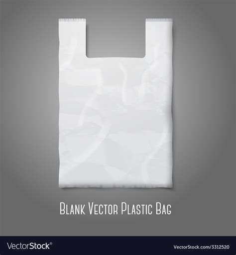 White Plastic Bag Vector