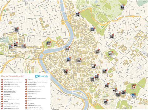 Mapa Tur Stico De Roma Turismo Org