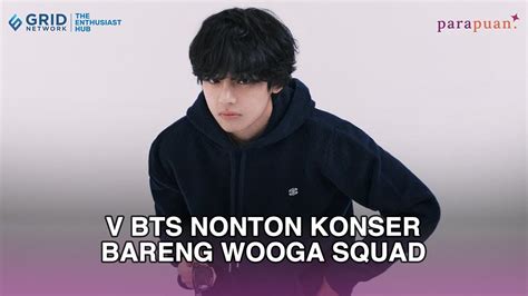 V Bts Hadiri Konser Bruno Mars Bareng Wooga Squad Youtube