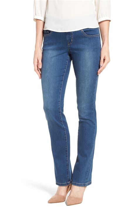 Jag Jeans Denim Peri Pull On Straight Leg Jeans In Blue Lyst