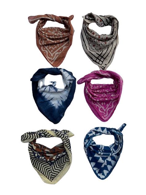 Set Of Organic Cotton Bandana Moselle Bandana Scarf Paisley Design