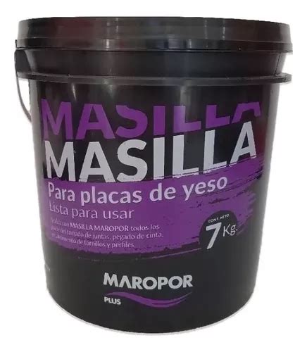 Masilla Placas De Yeso Durlock 7 Kg Lista Para Usar Maropor