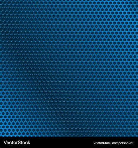 Blue Metal Perforated Background Royalty Free Vector Image