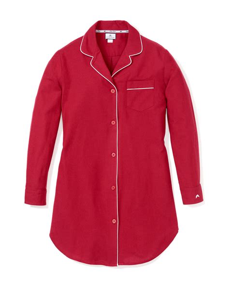 Womens Flannel Nightshirt In Red