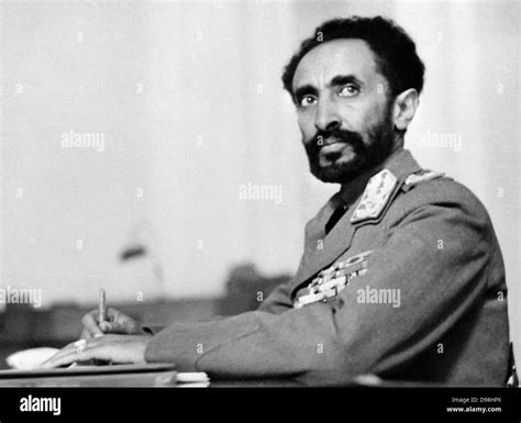 Kaiser Von Abessinien Haile Selassie I Schwarzweiß Stockfotos Und