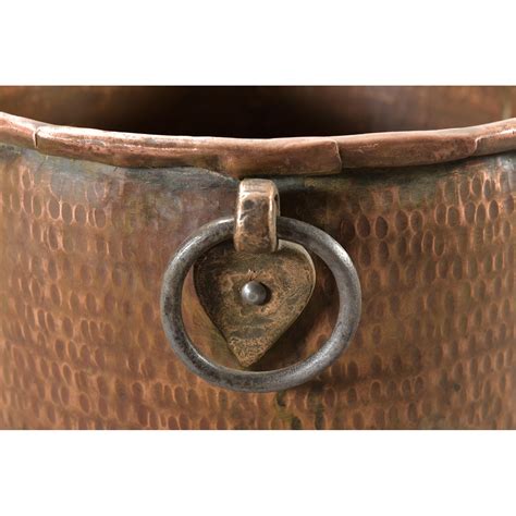 Antique Hammered Copper Pot Hand Hammered Planter