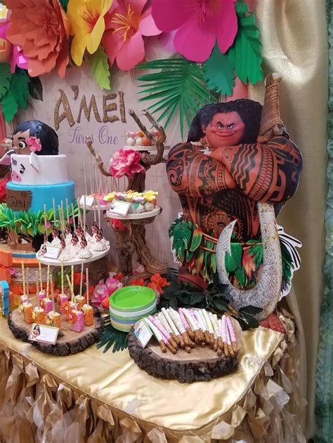 Moana Hawaiian Luau Birthday Party Ideas Photo 8 Of 13 Moana Birthday