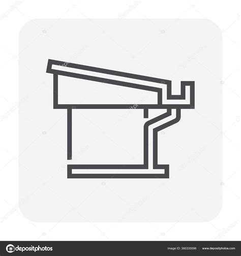 Rain Gutter Icon White Stock Vector By Roncivil 360335596