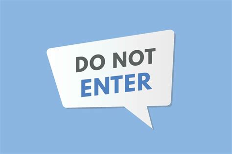 Do Not Enter text Button. Do Not Enter Sign Icon Label Sticker Web ...