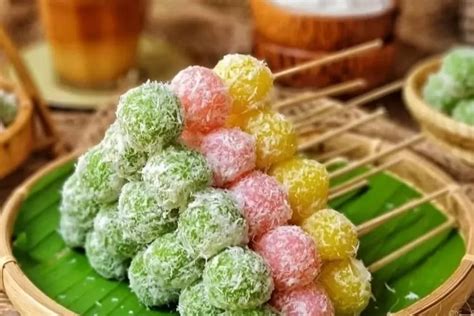 Resep Cara Membuat Sate Singkong Pelangi Rasanya Gurih Dan Lezat