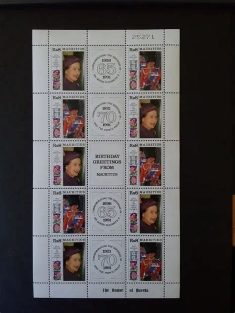 QUEEN ELIZABETH II 65th Birthday And Prince Philip 70th Birthday Stamps