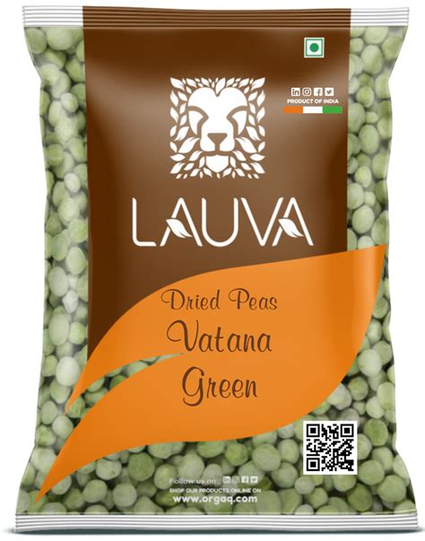 Indian Lauva Organic Vatana Green Matar Seeds 908 Grams2lbs At