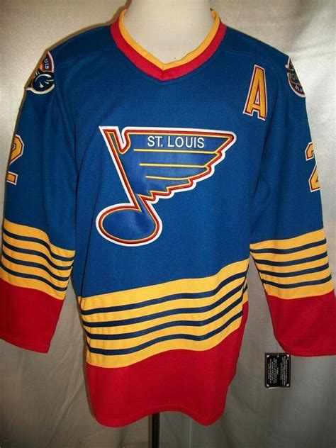 Al Macinnis St Louis Blues Blue And Red 1995 1998 Throwback Ccm Nhl