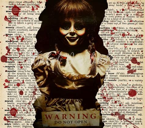 Annabelle Creations Horror Bookpage Oz Skinny Tumbler Wrap Instant