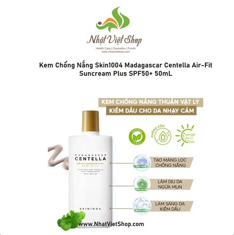 Kem Ch Ng N Ng Skin Madagascar Centella Air Fit Suncream Plus Spf