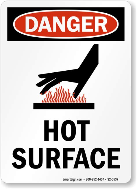 Hot Warning Signs Hot Surface Signs