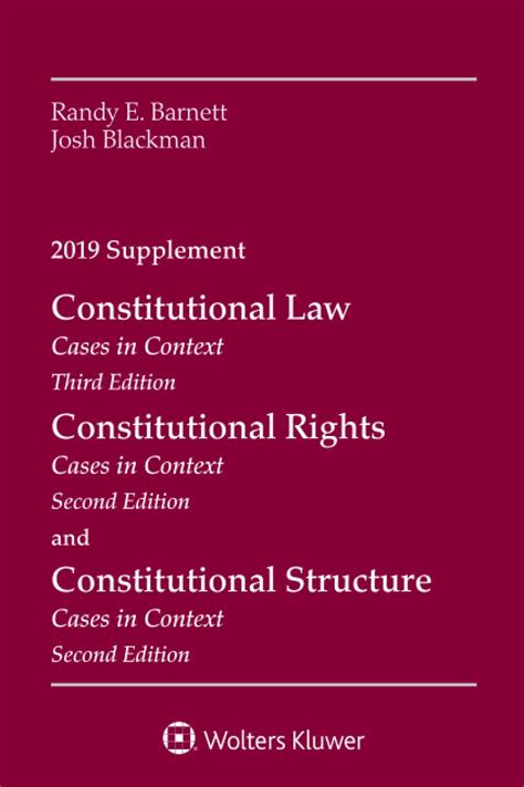 Amazon Constitutional Law Cases In Context 2019 Supplement