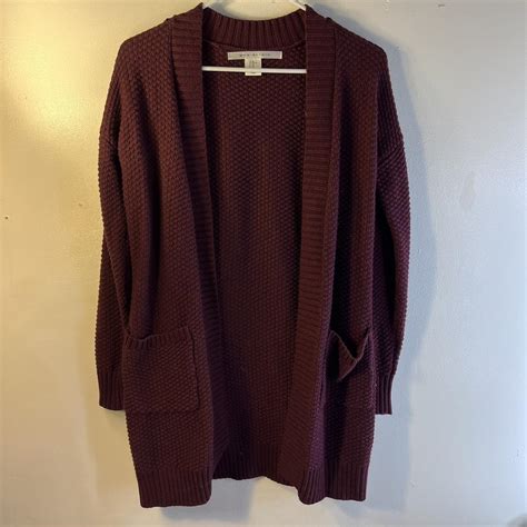 Women S Burgundy Cardigan Depop