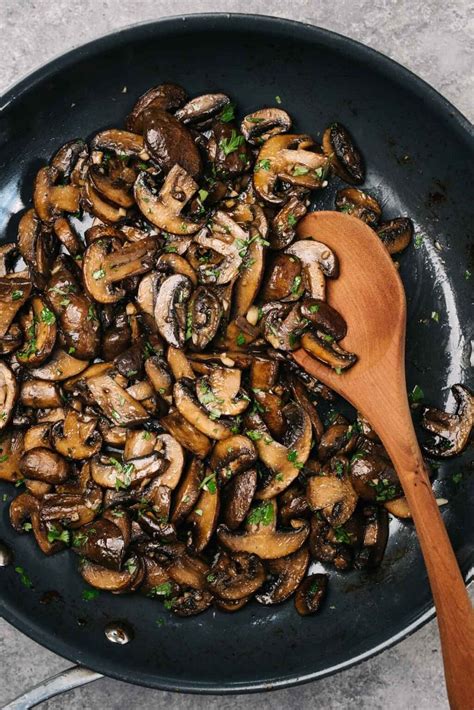 saute mushrooms buttery  crispy  salty kitchen