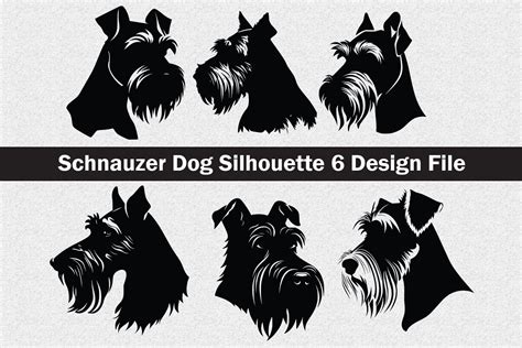 Schnauzer Dog Silhouette Svg Schnauzer Dog Svgdog Silhouette Etsy