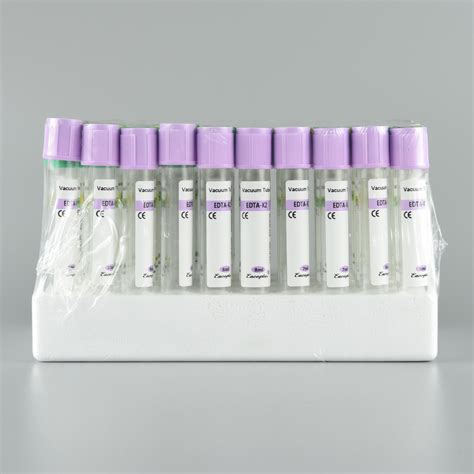 Siny Glass Or Plastic Disposable Blood Collection Test Tube EDTA K2 K3