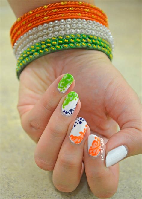 Indian Independence Day Nail Art 1138x1600 Wallpaper Teahub Io