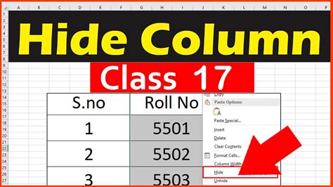 How To Hide Column In Microsoft Excel Shortcut Key To Hide Column In