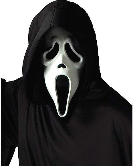 Glow in the Dark Ghost Face Full Mask - Spirithalloween.com