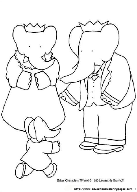 Babar Coloring Pages - Educational Fun Kids Coloring Pages and Preschool Skills Worksheets