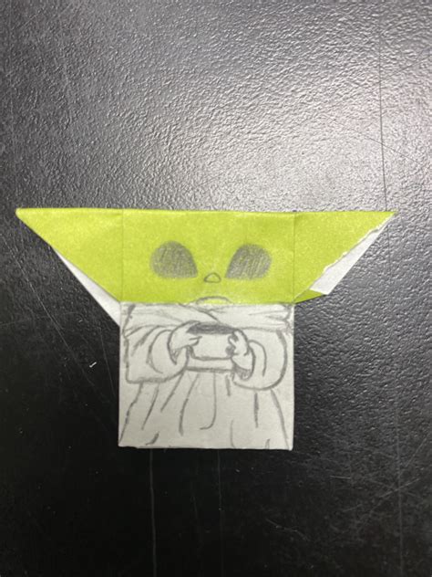 Origami Fold Yoda By Tom Angleberger Drawn On By My Friend R Origami