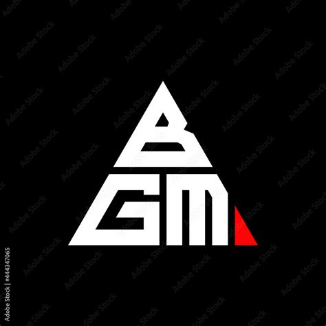 BGM triangle letter logo design with triangle shape. BGM triangle logo ...