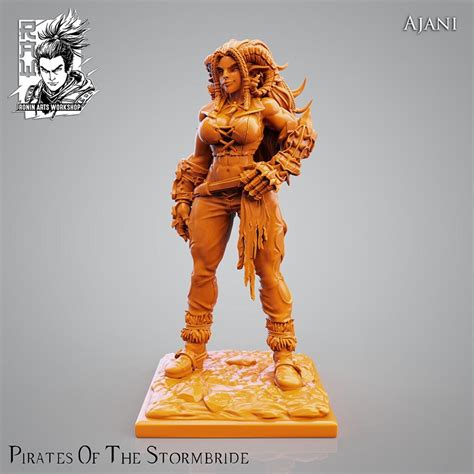 Pirate Ajani Pirates Of The Stormbride 28mm 120mm Scale Resin 3D