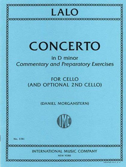 Lalo Concerto In D Minor For Cello Sheet Music Authority