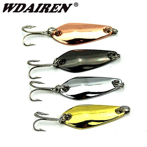 Aliexpress Buy 4Pcs Lot Fishing Lure Spoon 3 7g 3 5cm Hard Bait