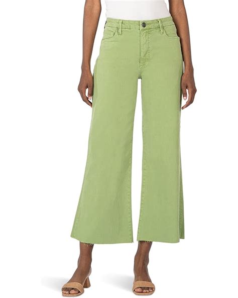 Women S Kut From The Kloth Meg High Rise Fab Ab Wide Leg Raw Hem In