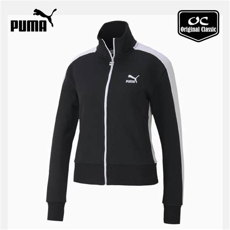 Puma Classics T Track Jacket Black Shopee Malaysia