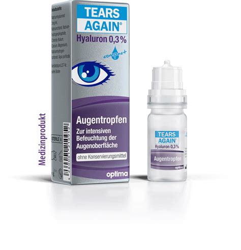 Augentropfen TEARS AGAIN Ohne Konservierungsmittel Mit Hyaluron