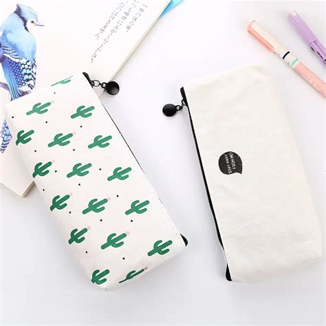 Cute School Pencil Case For Girls Large Capacity Canvas Pencil Bags Multifunction Pencase ...