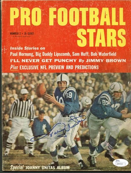 Lot Detail Johnny Unitas Signed Pro Football Stars Vintage Magazine Jsa