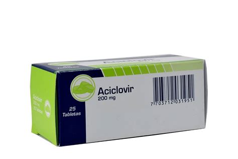 Comprar Aciclovir 200 Mg Con 25 Tabletas En Farmalisto Colombia