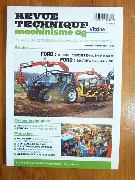 Amazon Fr Revue Technique Machinisme Agricole N 98 Ford Moteurs