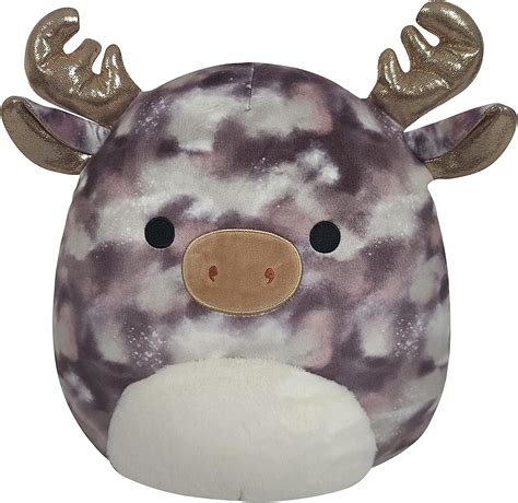 Squishmallows 14 Inch Brown Marbled Moose With Cream Belly Plush Add