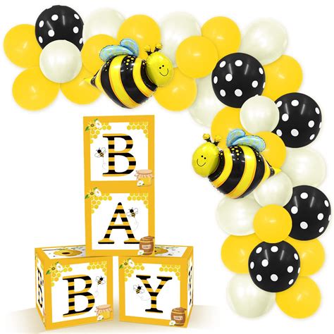 Buy Bee Baby Shower Balloon Boxes Honeybee Blocks Happy Bee Day Party