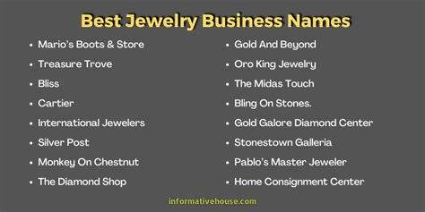 499+ Good Jewelry Business Names Ideas to Gain Attention! - Informative ...